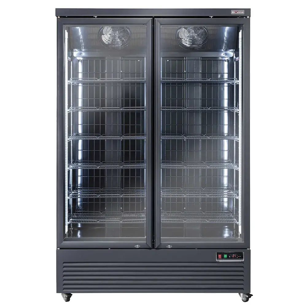 Vertical freezer showcase, 1084 liters - BLACK - Main Image