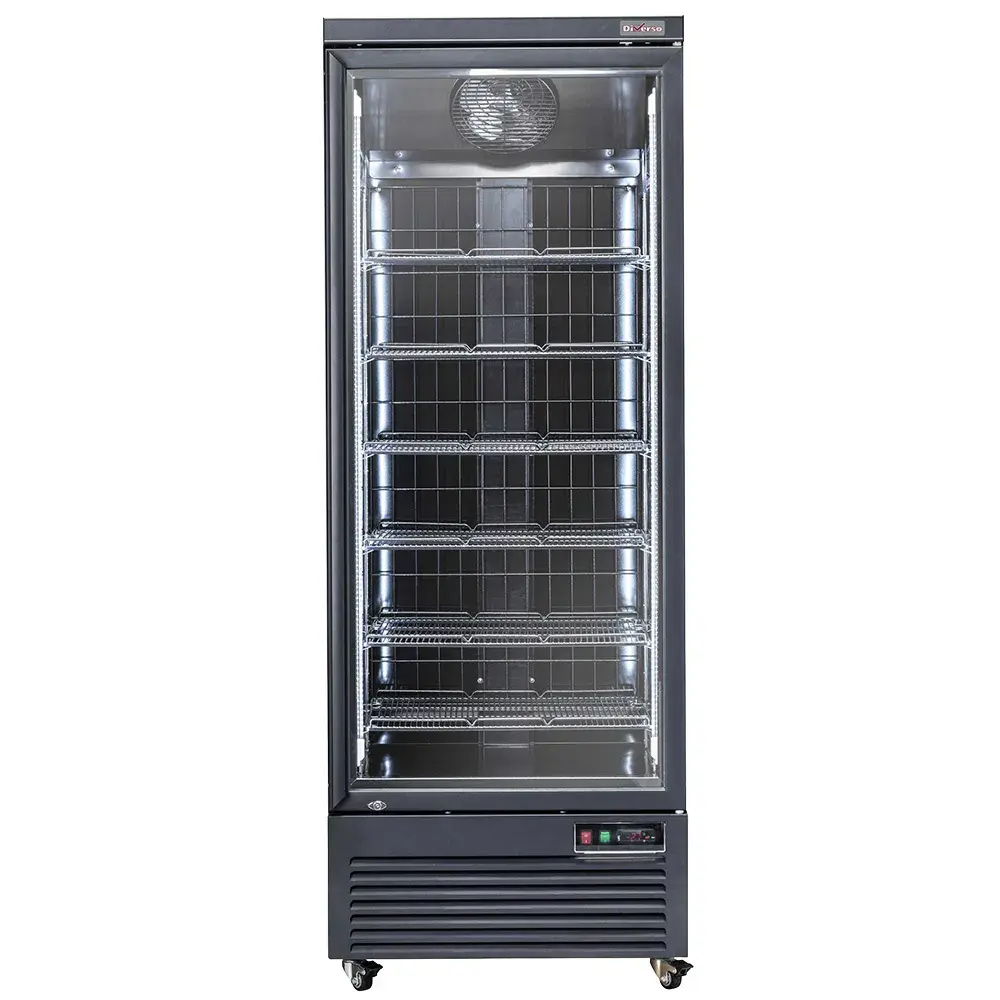 Vertical freezer showcase, 560 liters - BLACK - Main Image