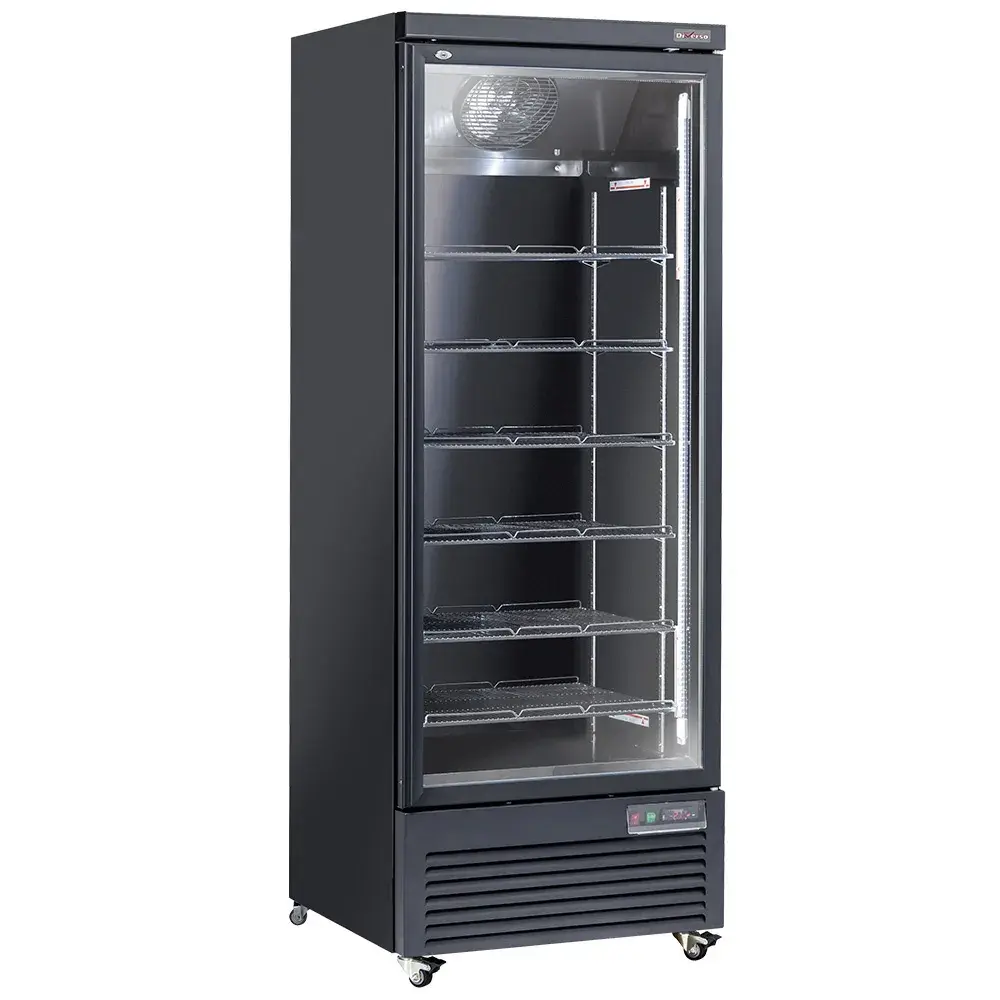 Vertical fridge showcase, 1 door, 615 liters - BLACK - Main Image