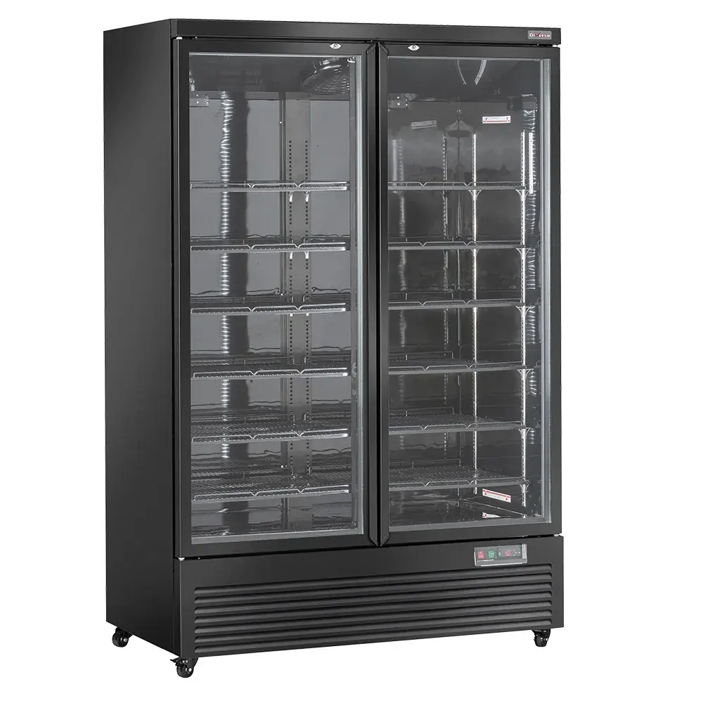 Vertical fridge showcase, 2 doors, 1085 liters - BLACK - Main Image