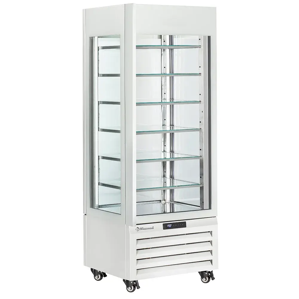 Vitrine "FULL glazed" 440 Lt., 6 glass levels, static - ICE CREAM - WHITE - Main Image
