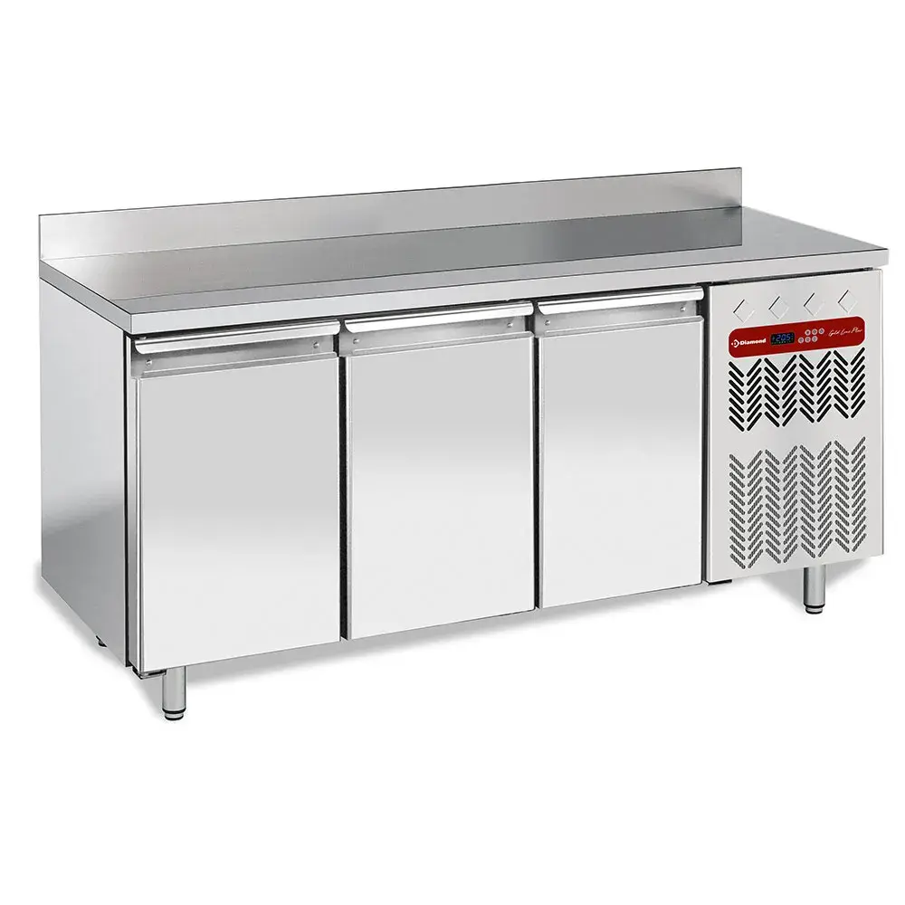 Wall freezing table, ventilated, 3 doors GN 1/1, 405 liters - Main Image