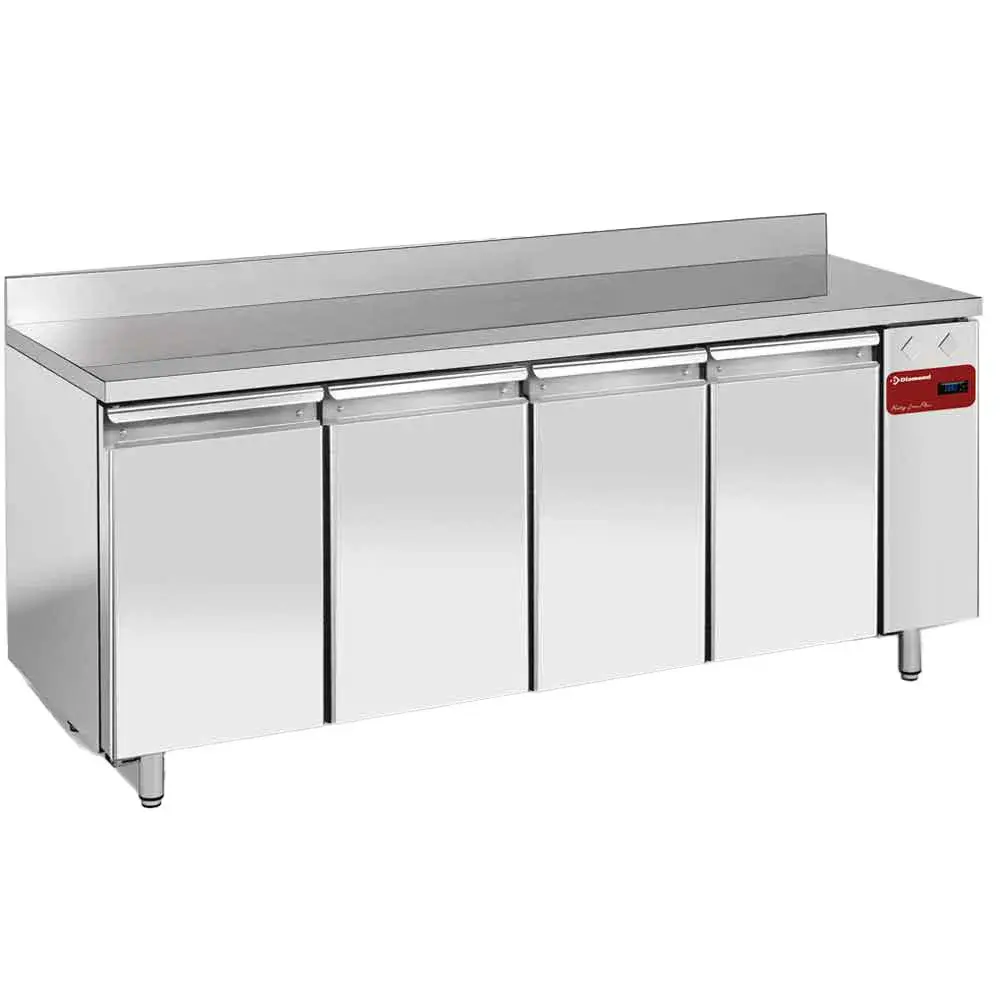 Wall freezing table, ventilated, 4 doors EN 600x400, 760 liters (without group) - Main Image