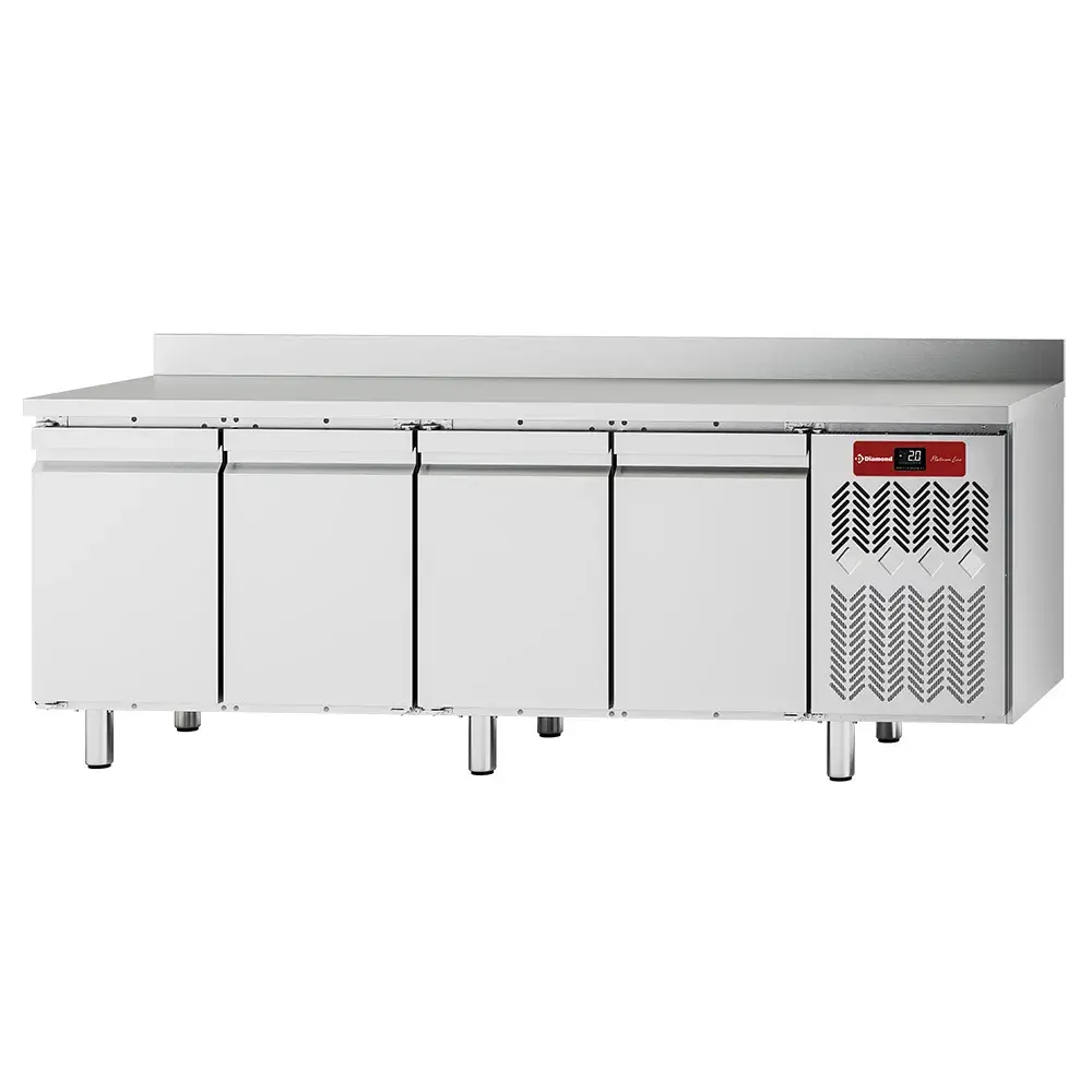 Wall-mounted cooling table, ventilated, 4 doors GN 1/1, 550 litres - Main Image