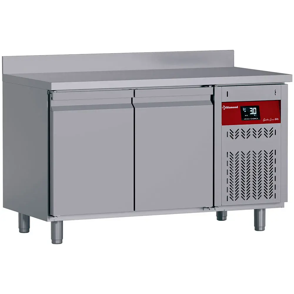 Wall-mounted ventilated refrigerated table, 2 doors GN 1/1, 260 liters - Main Image
