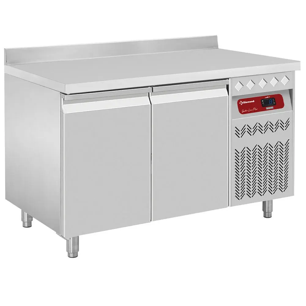Wall-mounted ventilated refrigerated table, 2 doors GN 1/1, 260 litres - Main Image