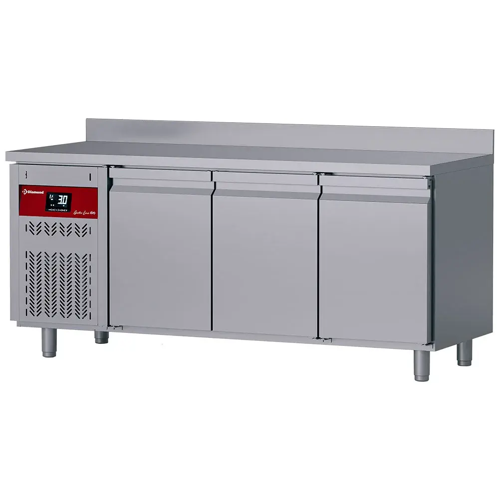 Wall-mounted ventilated refrigerated table, 3 doors GN 1/1, 405 Lit., group on the left side - Main Image