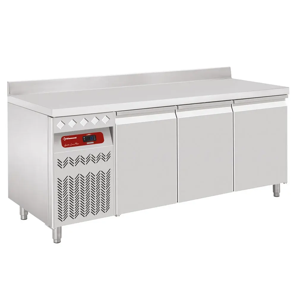 Wall-mounted ventilated refrigerated table, 3 doors GN 1/1, 405 Lit., group on the left side - Main Image