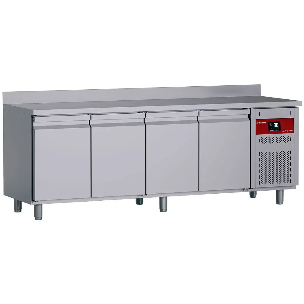 Wall-mounted ventilated refrigerated table, 4 doors GN 1/1, 550 liters - Main Image