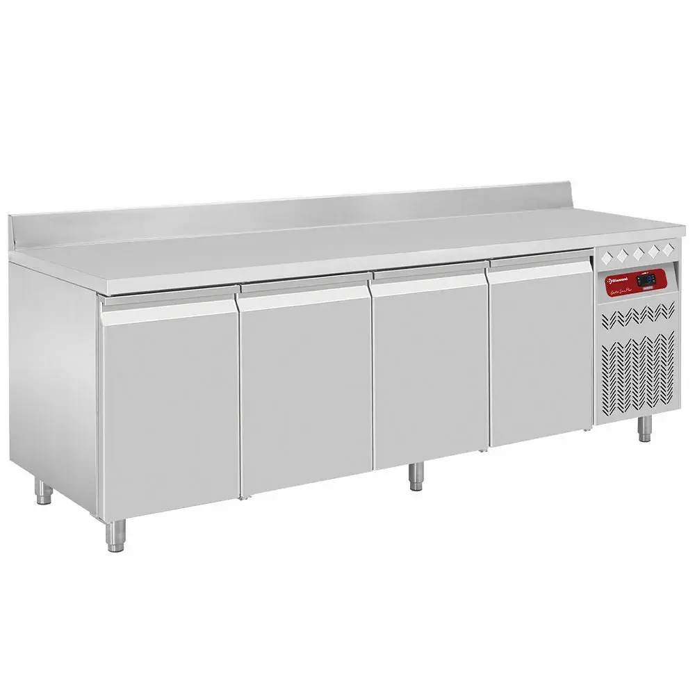 Wall-mounted ventilated refrigerated table, 4 doors GN 1/1, 550 liters - Main Image