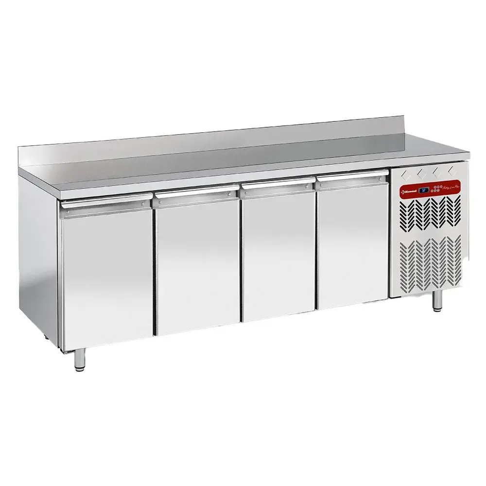Wall refrigerated table, ventilated, 4 doors EN 600x400, 760 liters - Main Image