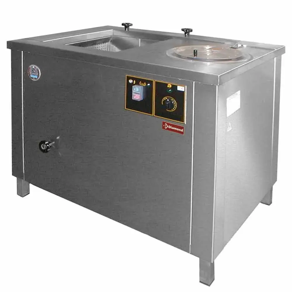 Wash vegetables and drying machine with extractable basket - Main Image