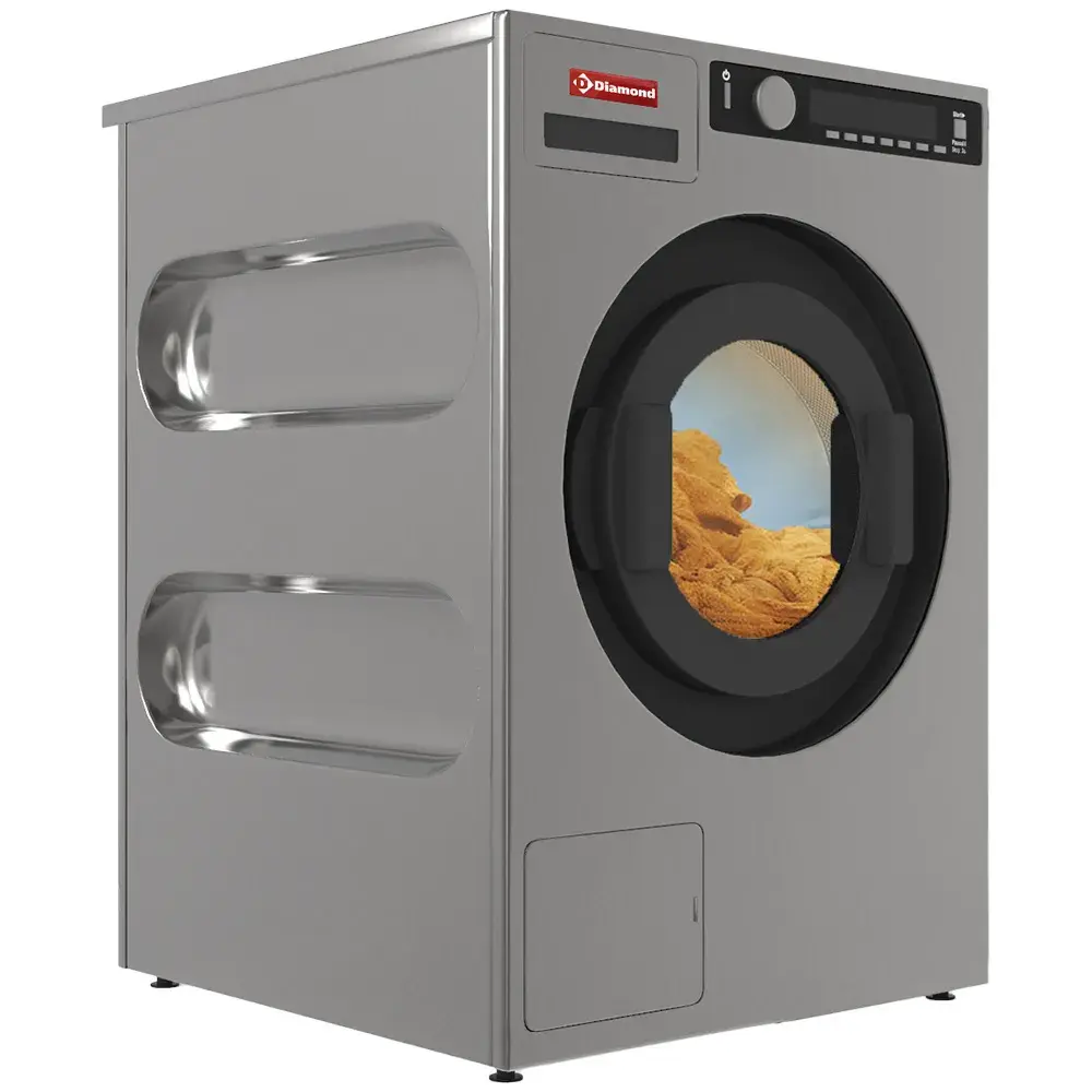 Washing machine with spin-dryer 8 kg "inox-titanium", with drain pump - Main Image