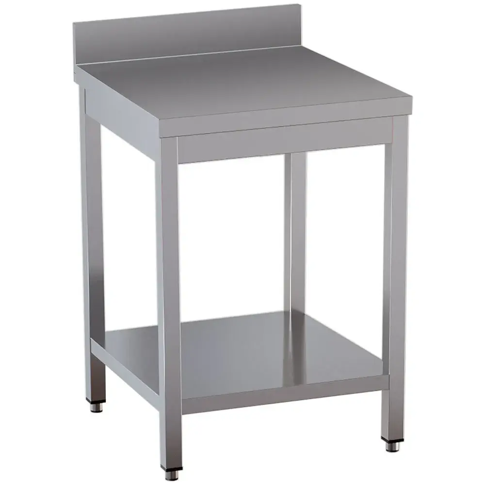 Work table with undershelf + rear edge - Main Image