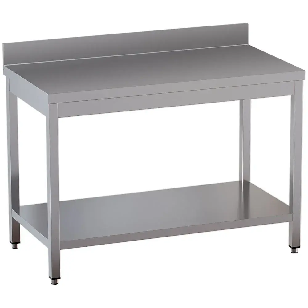 Work table with undershelf + rear edge - Main Image