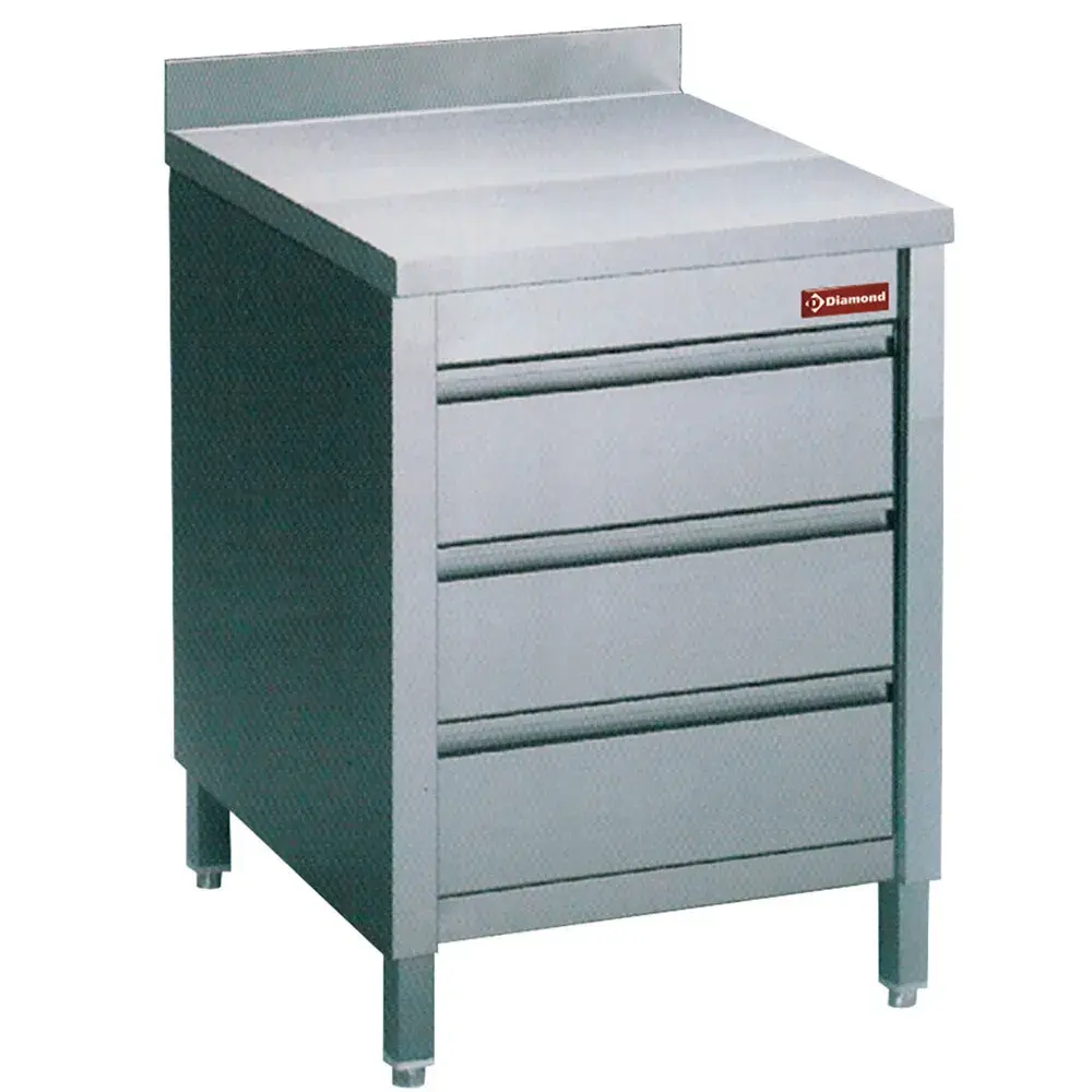 working table on cupboard 3 drawers +edge - Main Image